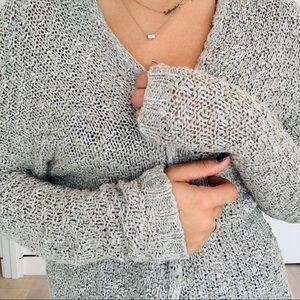 A&F Gray Knit Sweater